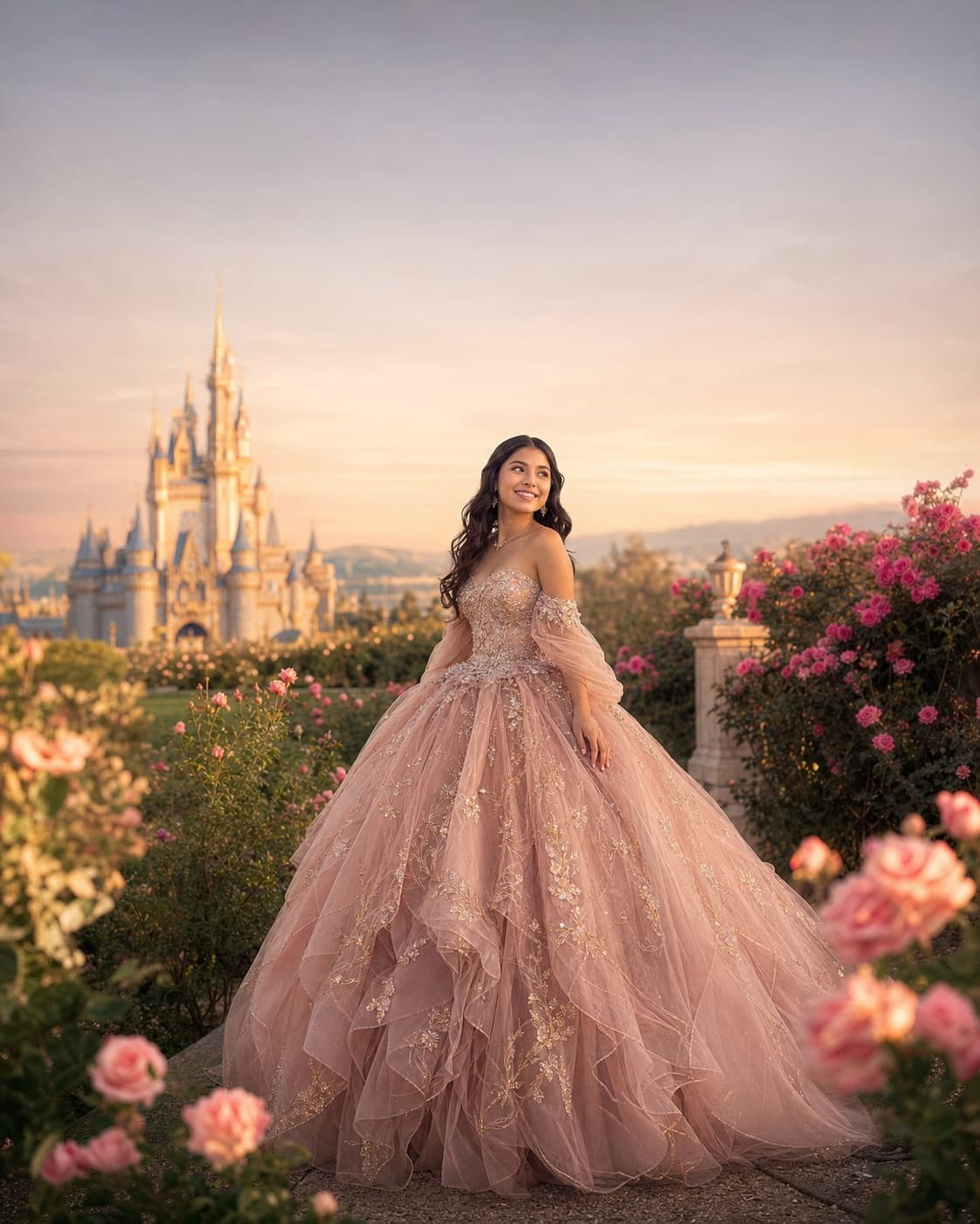 Portada de la invitación Bella Durmiente · Reino de Rosas